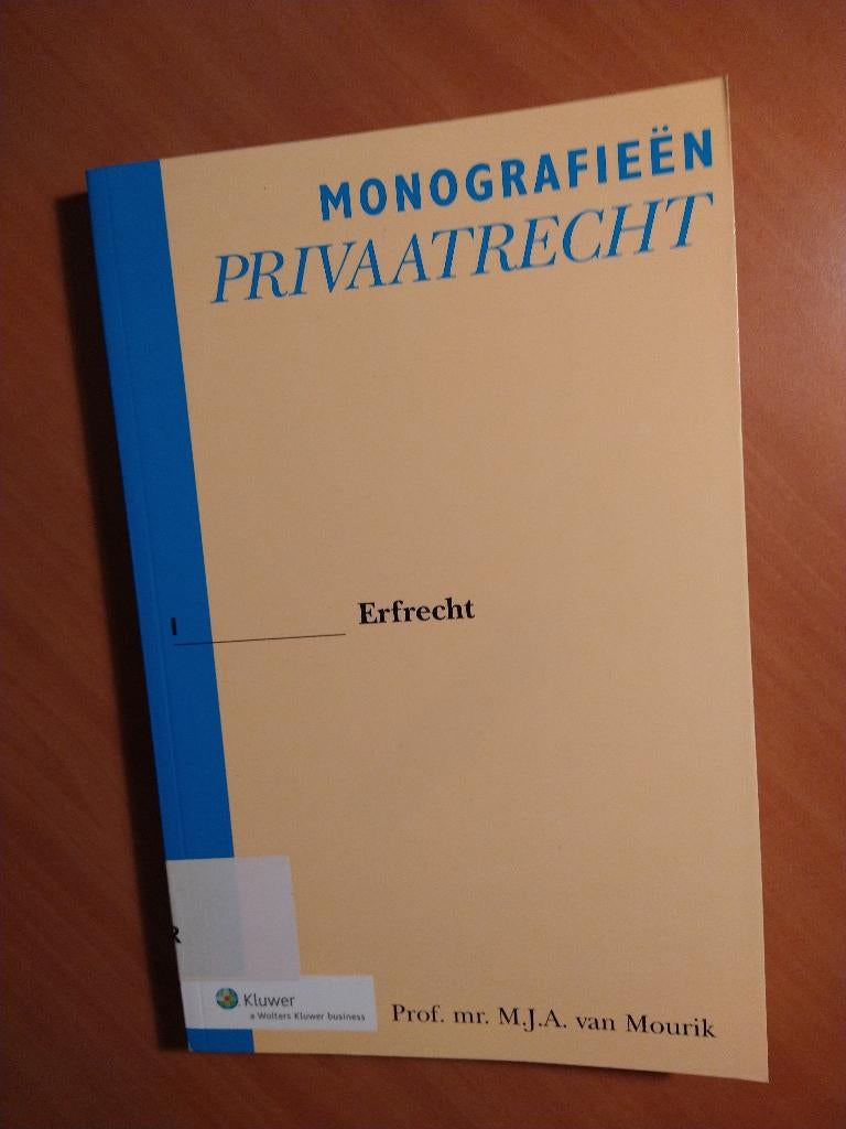 Erfrecht (Monografieen Privaatrecht). Mourik, Prof. mr. van, Ophalen of Verzenden, Gelezen, Sociale wetenschap