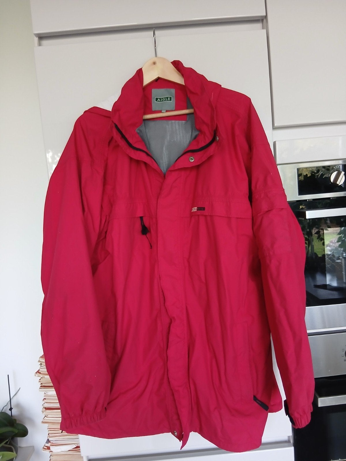 Aigle 3XL rode jas, Aigle, Overige maten, Ophalen of Verzenden, Gedragen