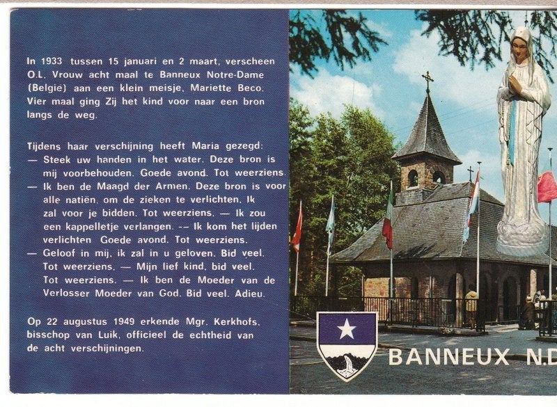 Ansichtkaart: Banneux N.D. heiligverklaring [4166]  [VeAnBu], Ophalen of Verzenden, 1960 tot 1980, Ongelopen, Antwerpen