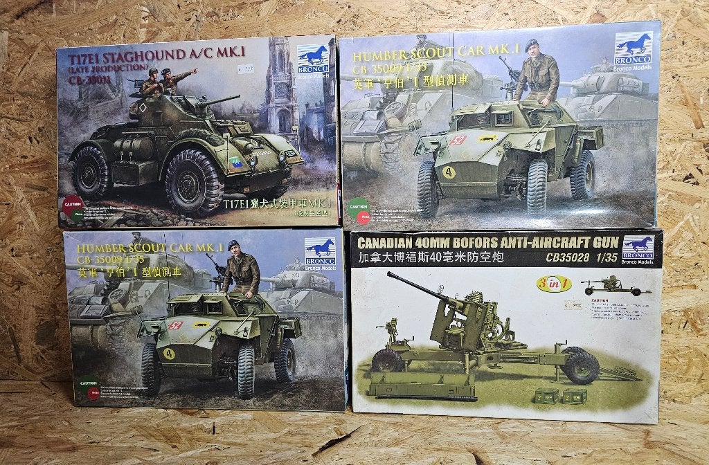 4x Bronco modelbouwtank, Overige merken, Gebruikt, Tank, 1:32 tot 1:50