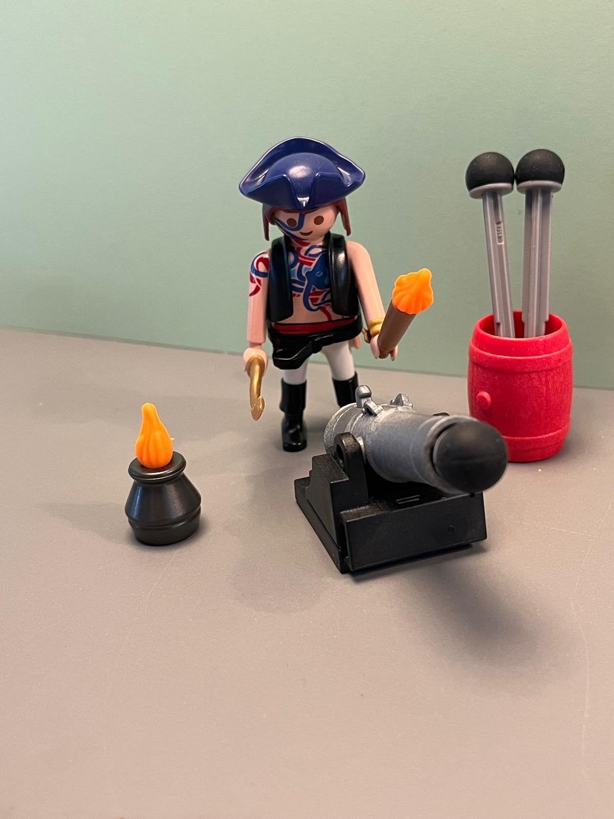 Playmobil Piratenaanval 5413 - Piraat met kanon, Pirates, Gebruikt, Complete set, Ophalen of Verzenden