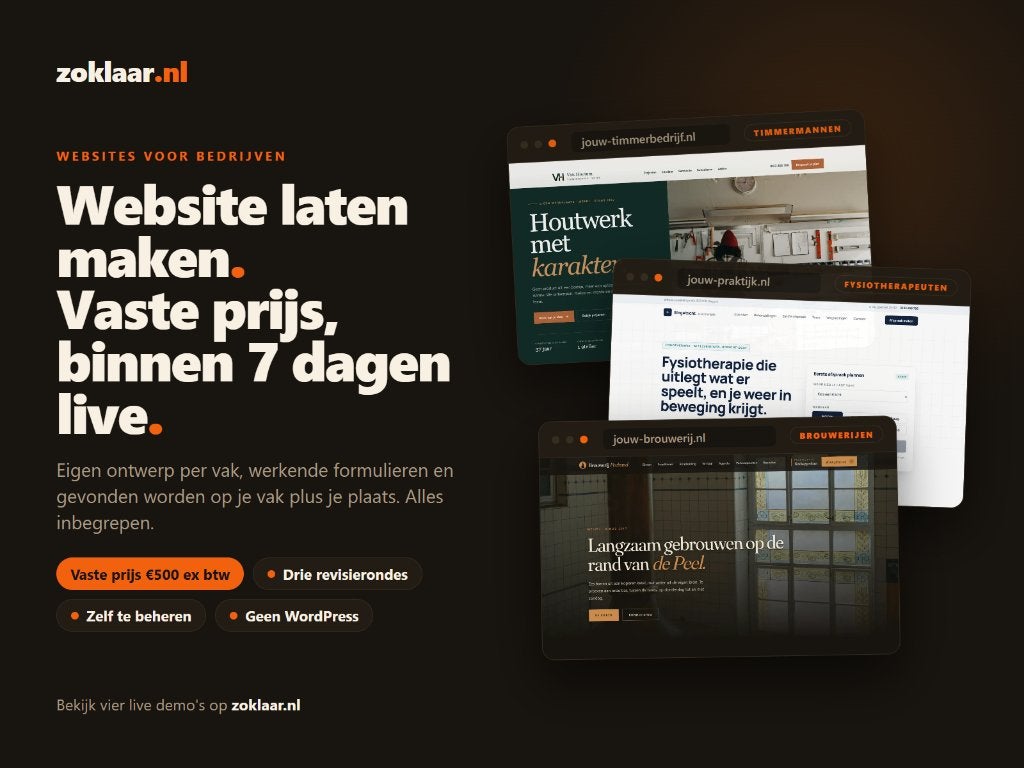 Website laten maken, vaste prijs en binnen 7 dagen live, Website Bouw