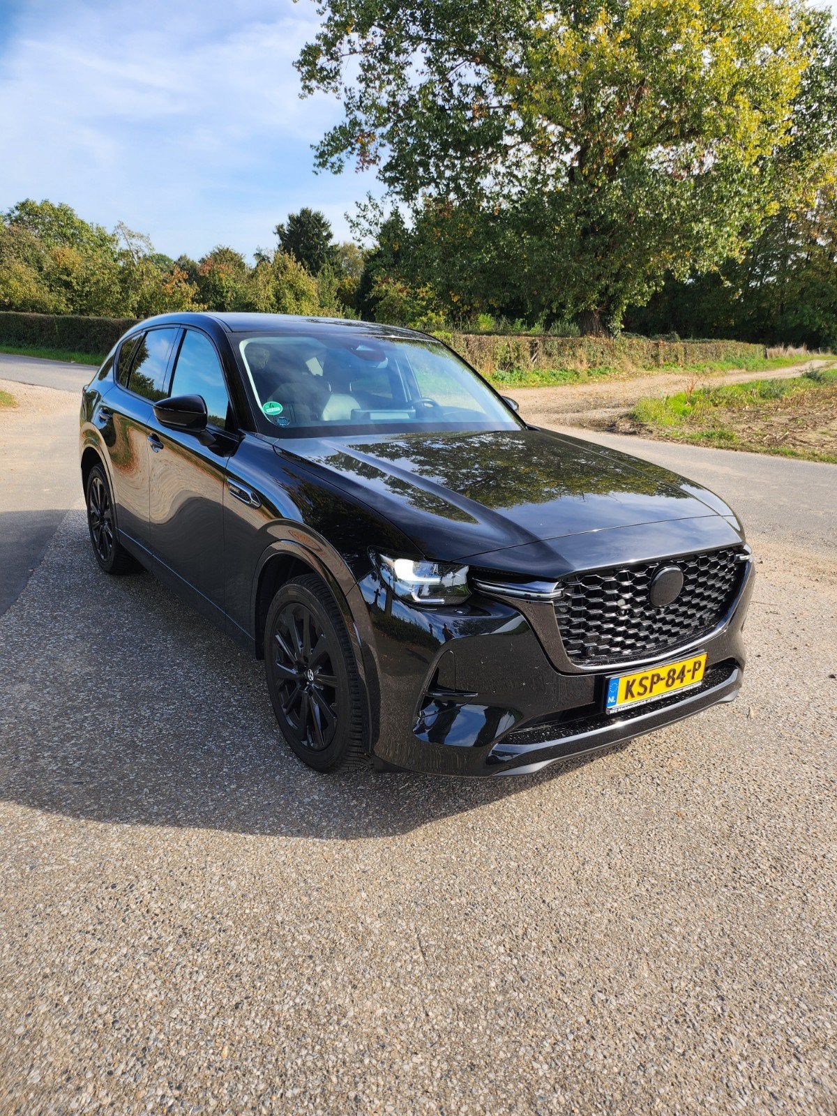 Mazda CX-60 2.5 E-skyactiv Phev 327pk Aut 2023 Zwart, Auto's, Automaat, Dealer onderhouden, 2500 kg, Zwart