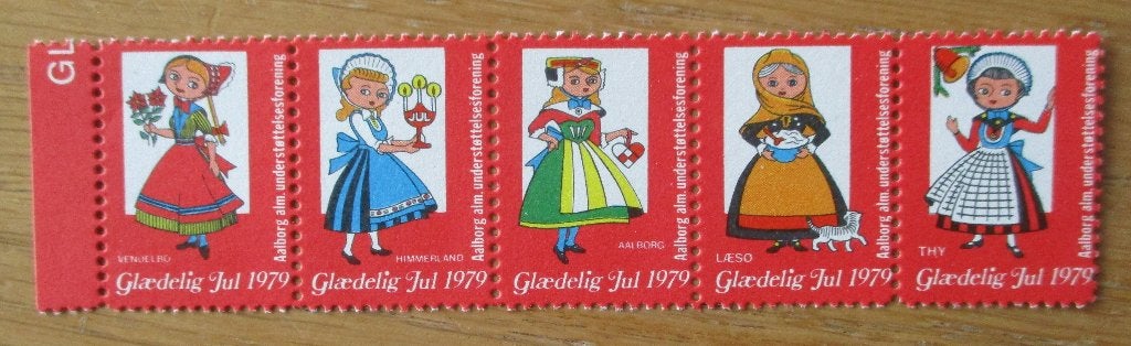 Denemarken Aalborg, serie Kerstzegels 1979, Ophalen of Verzenden, Denemarken, Postfris