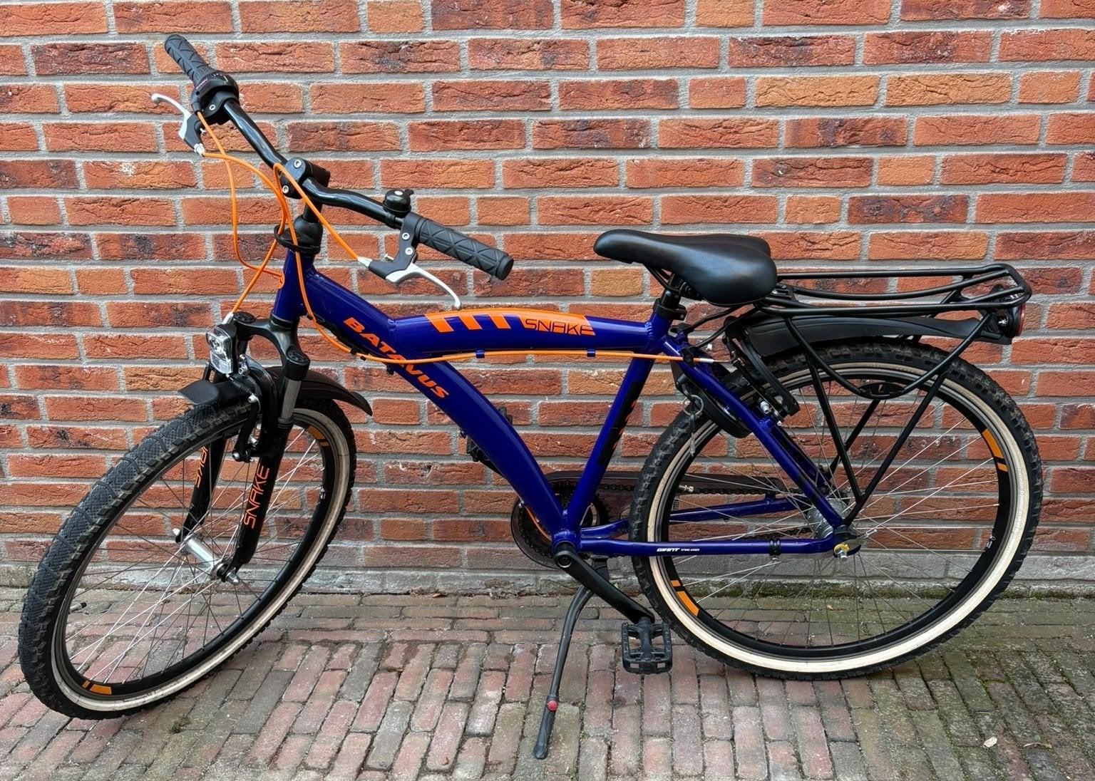Batavus Snake 26 inch - Blauw/Oranje (nieuwste model), Gebruikt, Velgrem, Versnellingen, Batavus