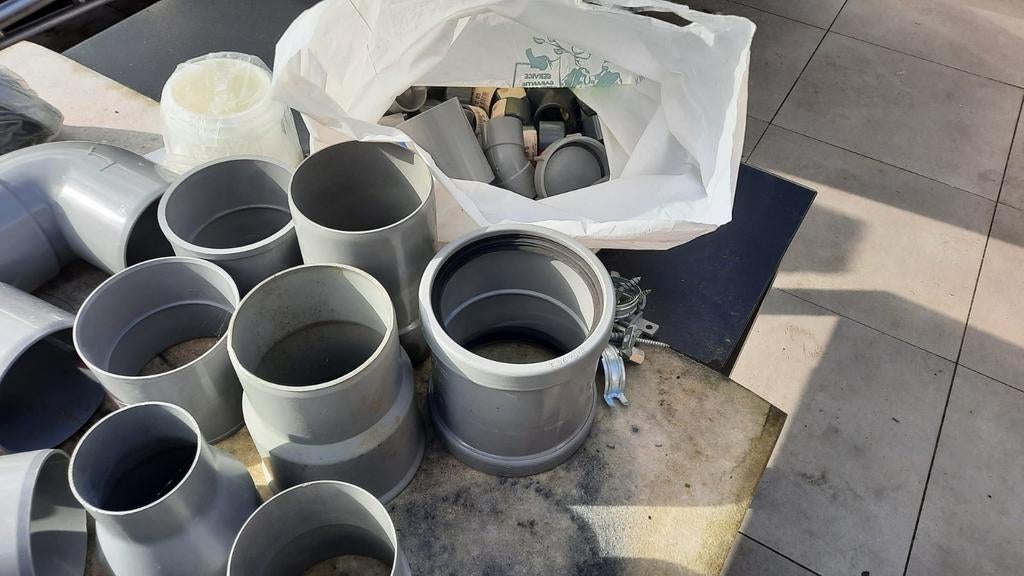 PVC afvoer- en rioolmateriaal, Doe-het-zelf en Verbouw, Buizen en Afvoer, Ophalen, Afvoer, Gebruikt, Pvc