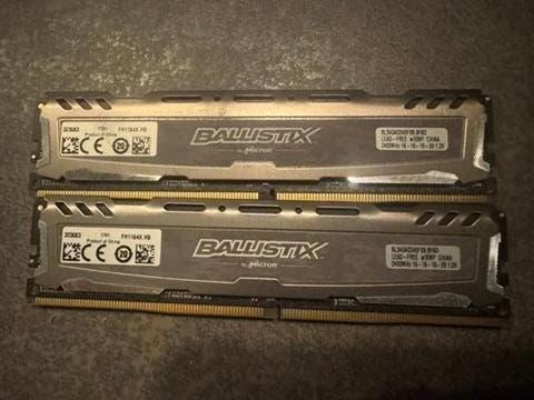 Crucial Ballistix Sport LT 8GB (2x4GB) DDR4 2400MHz, DDR4, 8 GB, Ophalen of Verzenden, Zo goed als nieuw