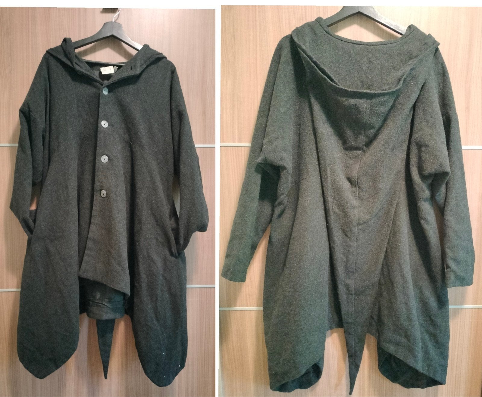 Rare Vintage 90s Elfenjas / Pixie Coat - ART Company, Kleding | Dames, Jassen | Winter, Zo goed als nieuw, Grijs, Ophalen