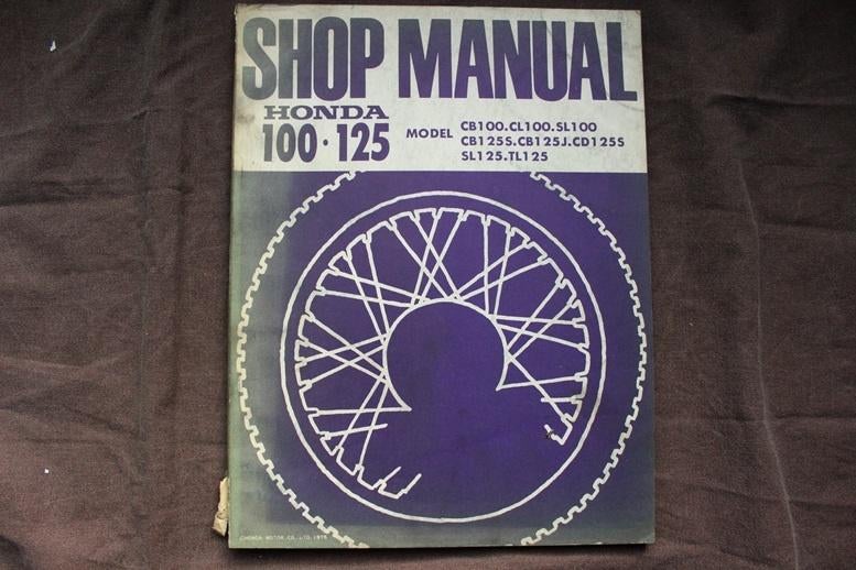 Honda CB100 CL SL CB125 CD SL TL 1975 motorcycle shop manual, Ophalen of Verzenden, Honda