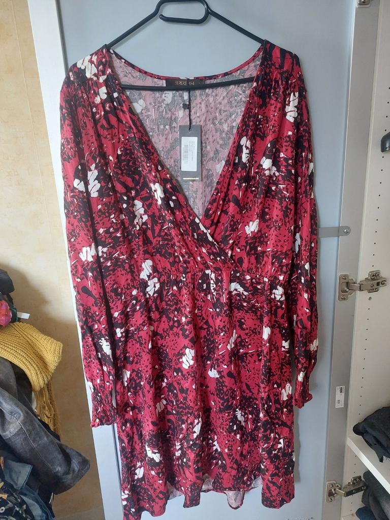 Supertrash jurk maat L rood met print, Supertrash, Maat 42/44 (L), Nieuw, Ophalen of Verzenden