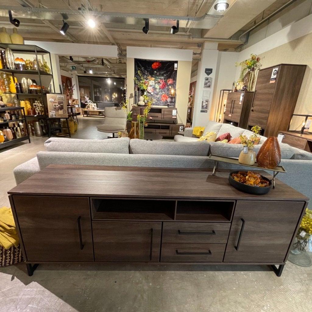 Scuro Dressoir Dark almond decor 182cm - Pronto Wonen, Niet ingevuld, Niet ingevuld, Niet ingevuld