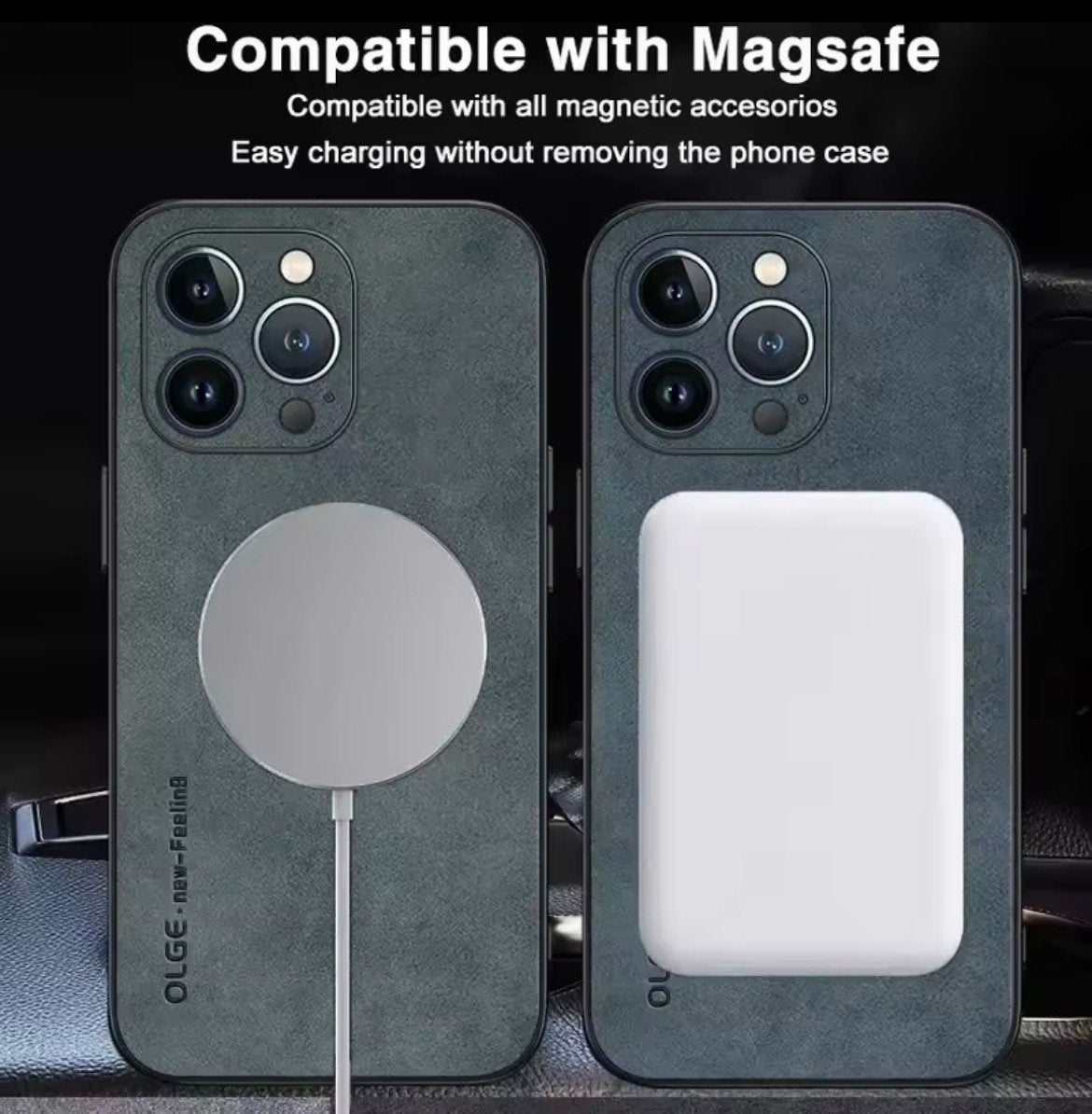Luxe MagSafe Hoesje voor iPhone - Schokbestendig & Anti-ving, Zwart, Verzenden, Overige merken, Anti-vingerafdruk