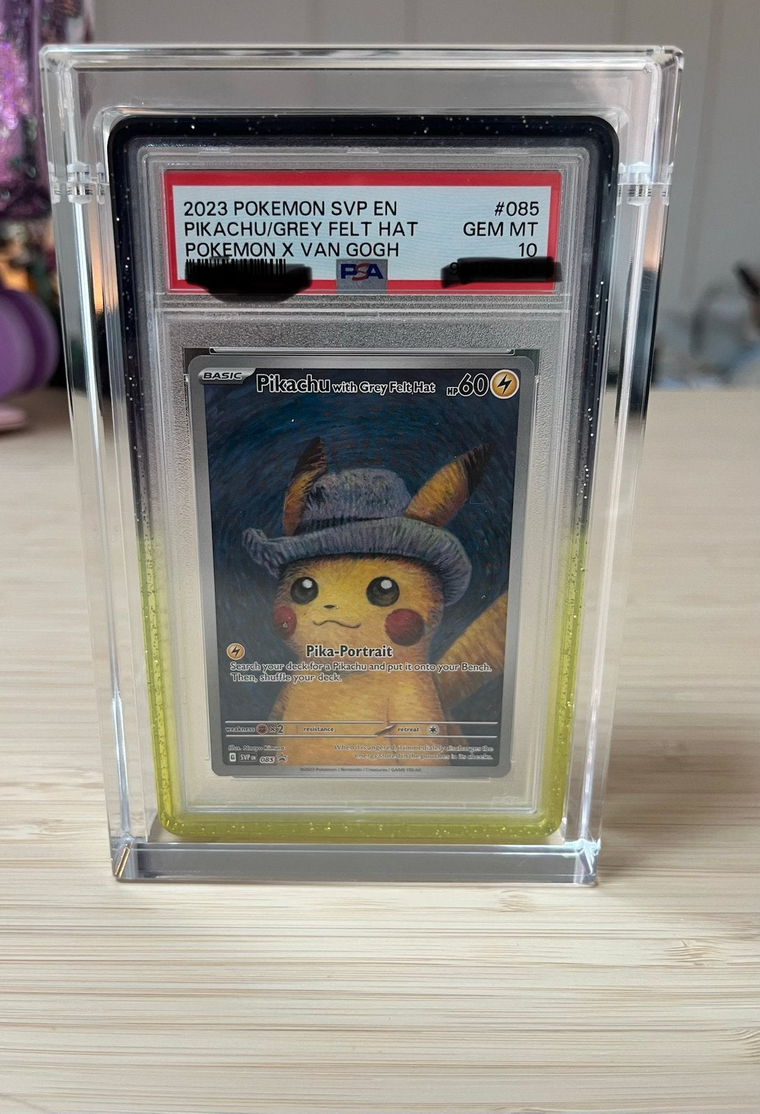 Pokémon Van Gogh Pikachu PSA 10 –Luxe Acryl Display/Guard, Ophalen of Verzenden, Zo goed als nieuw