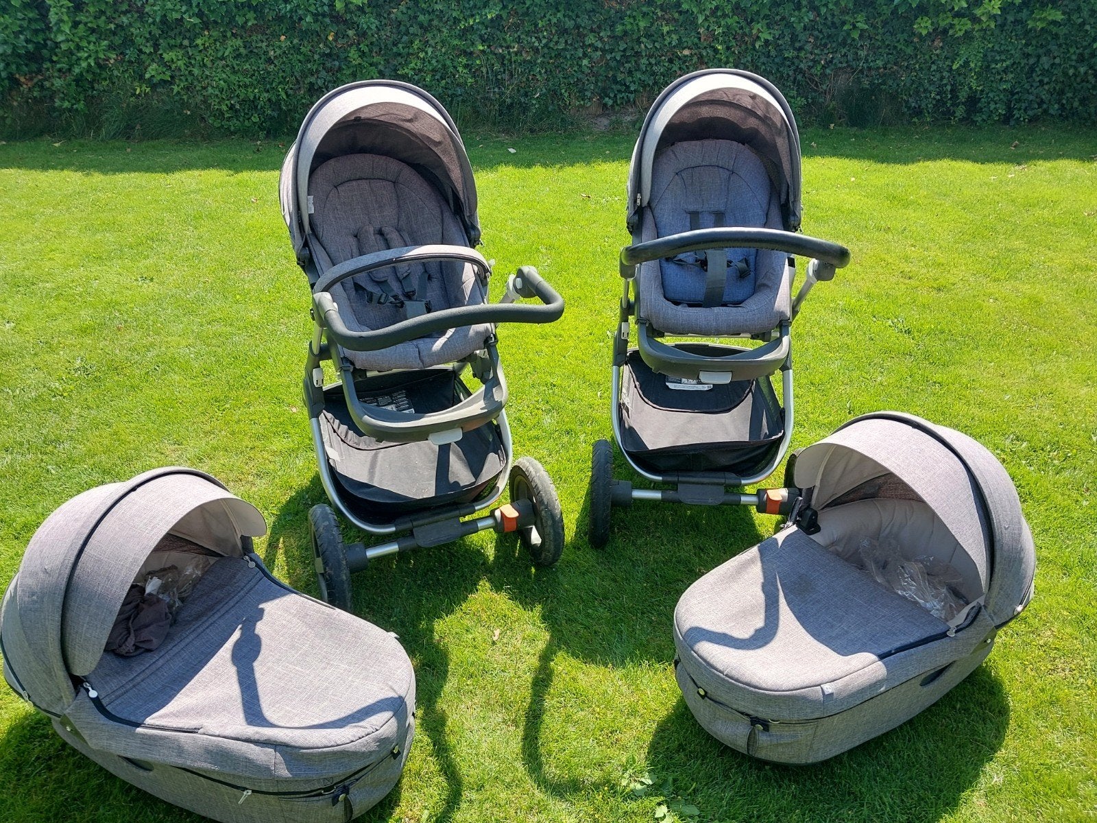 Stokke Trailz Complete set, twee keer!! MOET WEG!, Gebruikt, Verstelbare duwstang, Ophalen, Kinderwagen