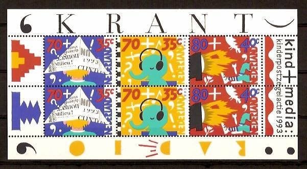 Nederland NVPH nr 1578 postfris Kinderpostzegels 1993, Postzegels en Munten, Postzegels | Nederland, Ophalen of Verzenden, Na 1940