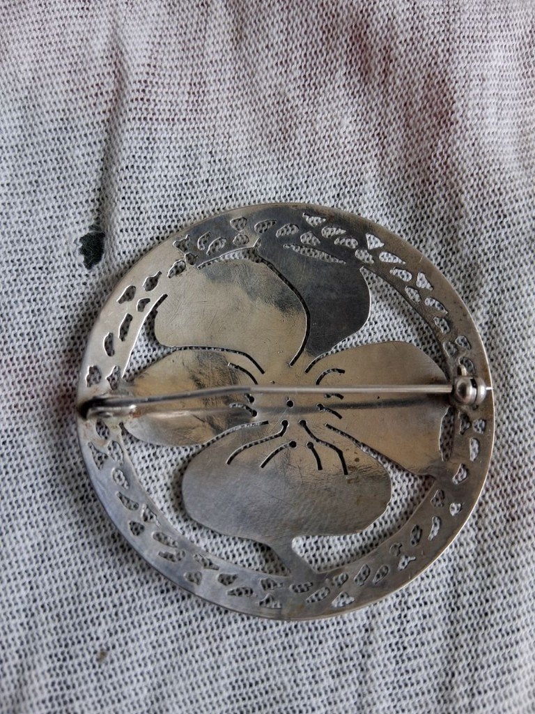 Zilveren broche, Ophalen of Verzenden, Zilver