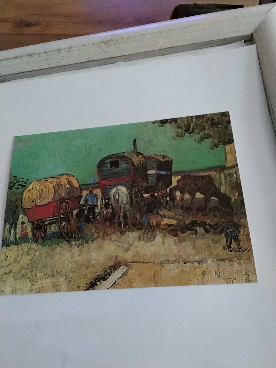 Ansichtkaart Vincent van Gogh - Zigeunerwagens 1888, Ophalen of Verzenden
