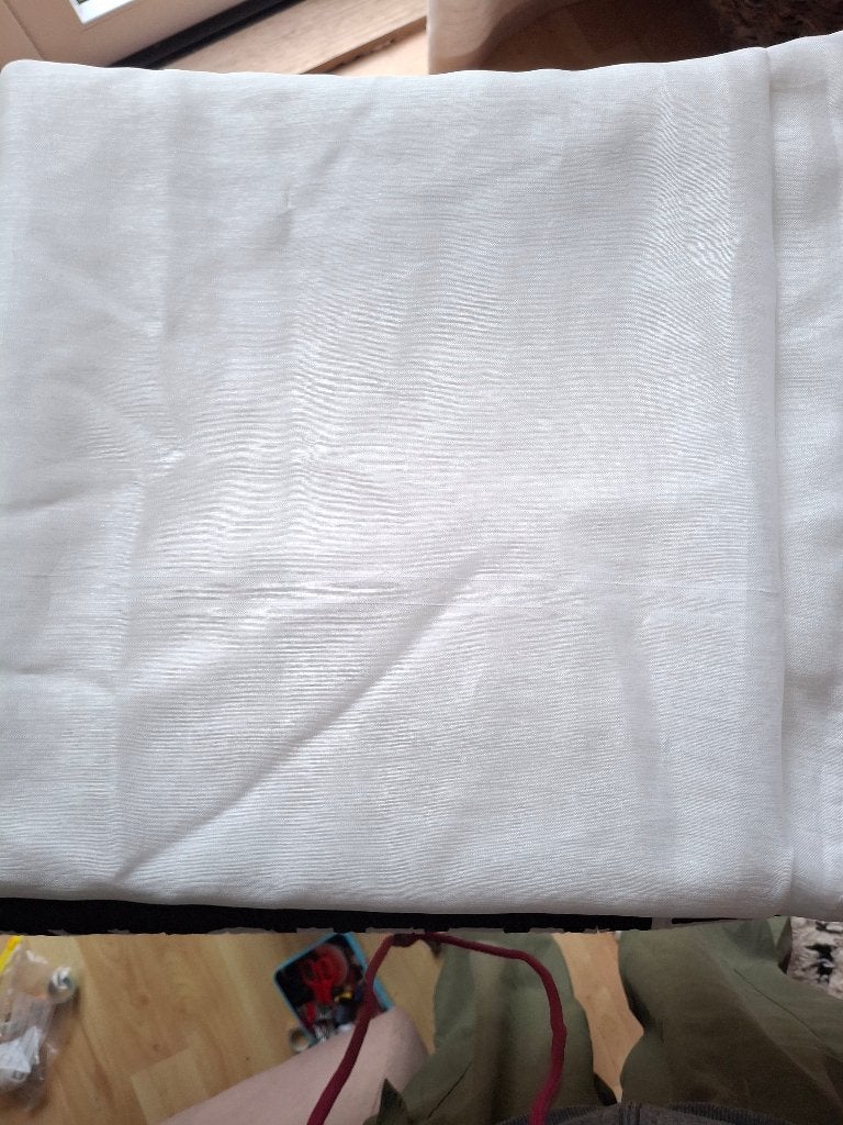 Witte inbetween gordijn, Ophalen, 100 tot 150 cm, 200 cm of meer, Wit