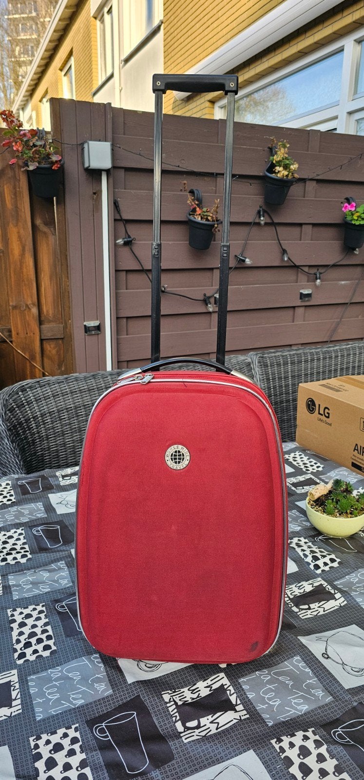 Compacte handbagage trolley met afmetingen, Wieltjes, 50 tot 60 cm, Hard kunststof, Ophalen of Verzenden