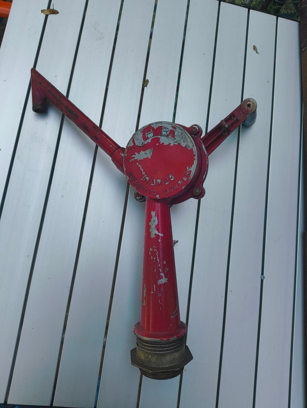 Vintage oliepomp Denemarken, Verzamelen, Ophalen of Verzenden, Gebruiksvoorwerp