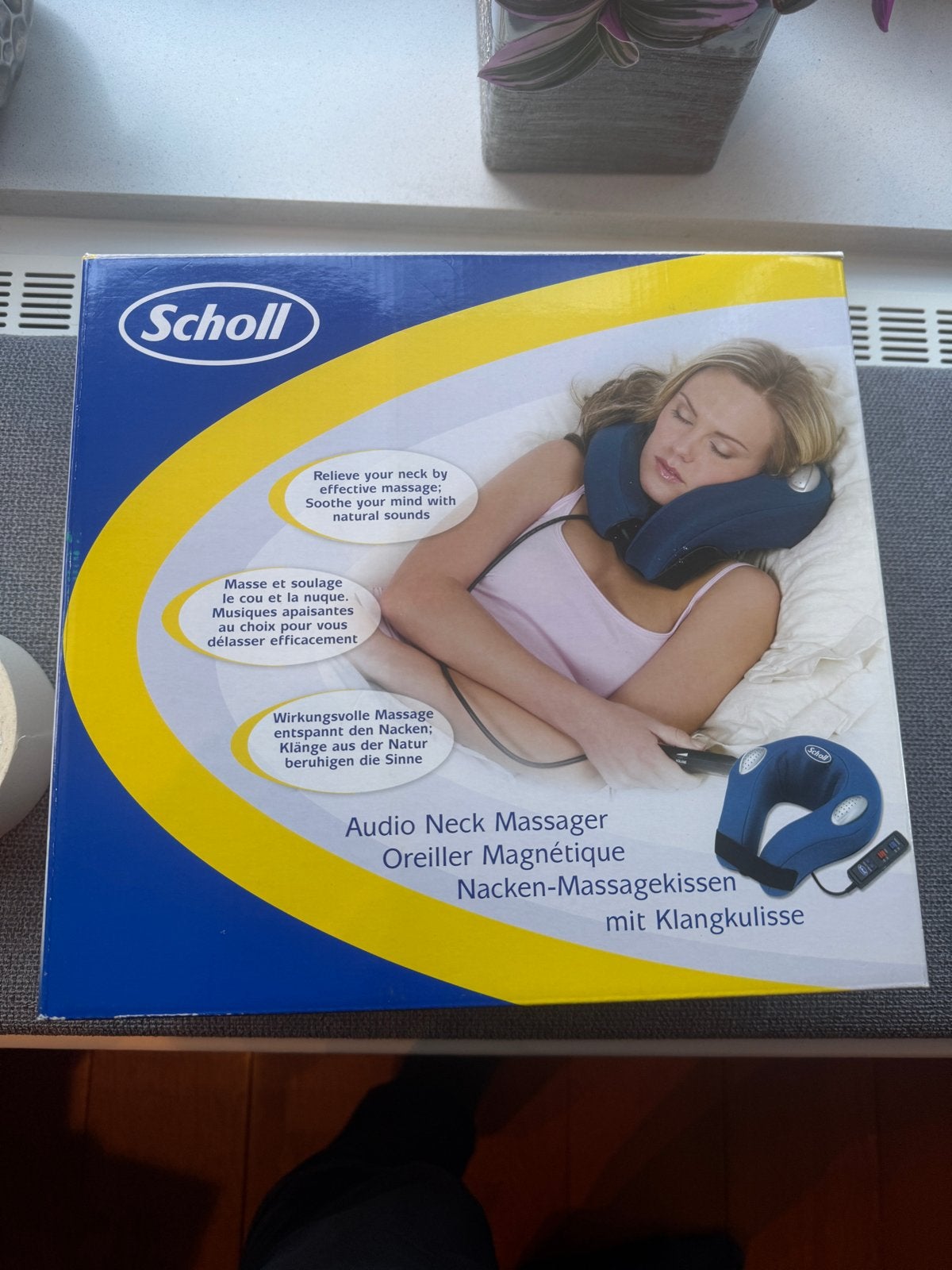 Scholl Audio Nek Massager - Ontspanning met Natuurgeluiden, Ophalen of Verzenden, Zo goed als nieuw, Massagestoel of Kussen
