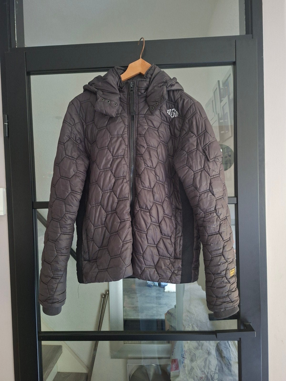G-Star Raw zwarte  gewatteerde jas - Maat S/M, Ophalen of Verzenden, Gedragen, Zwart, G-Star Raw