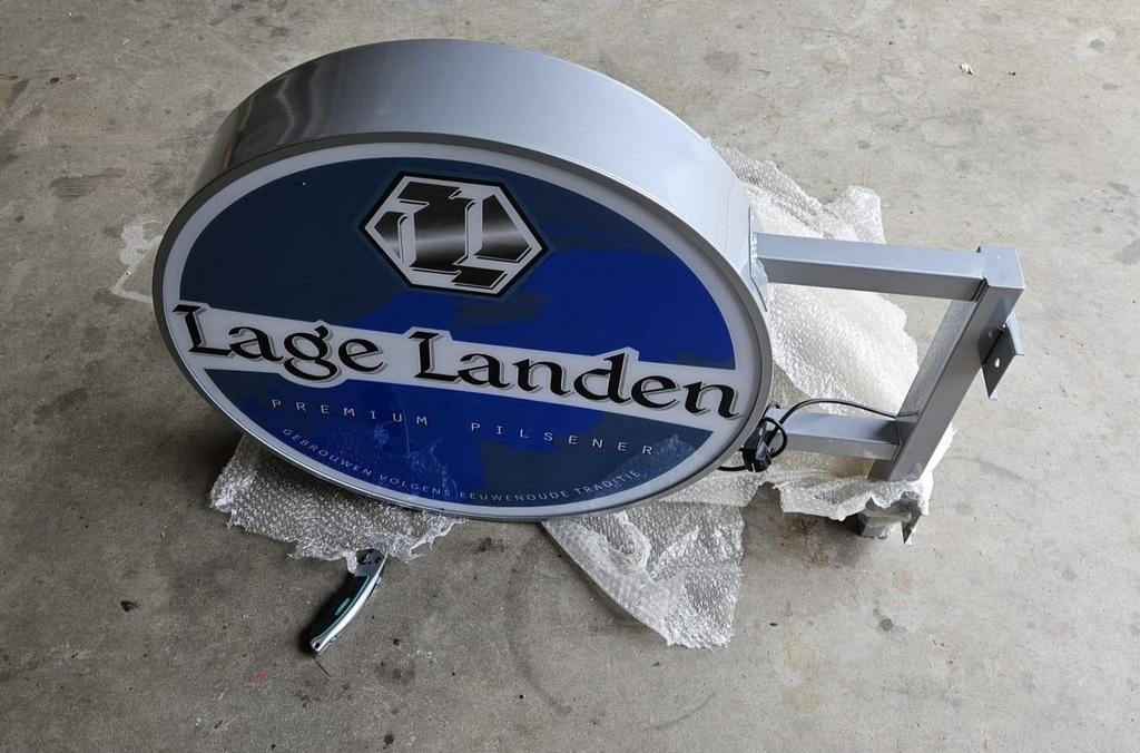 Uithangbord Lage Landen, Ophalen, Nieuw, Reclamebord
