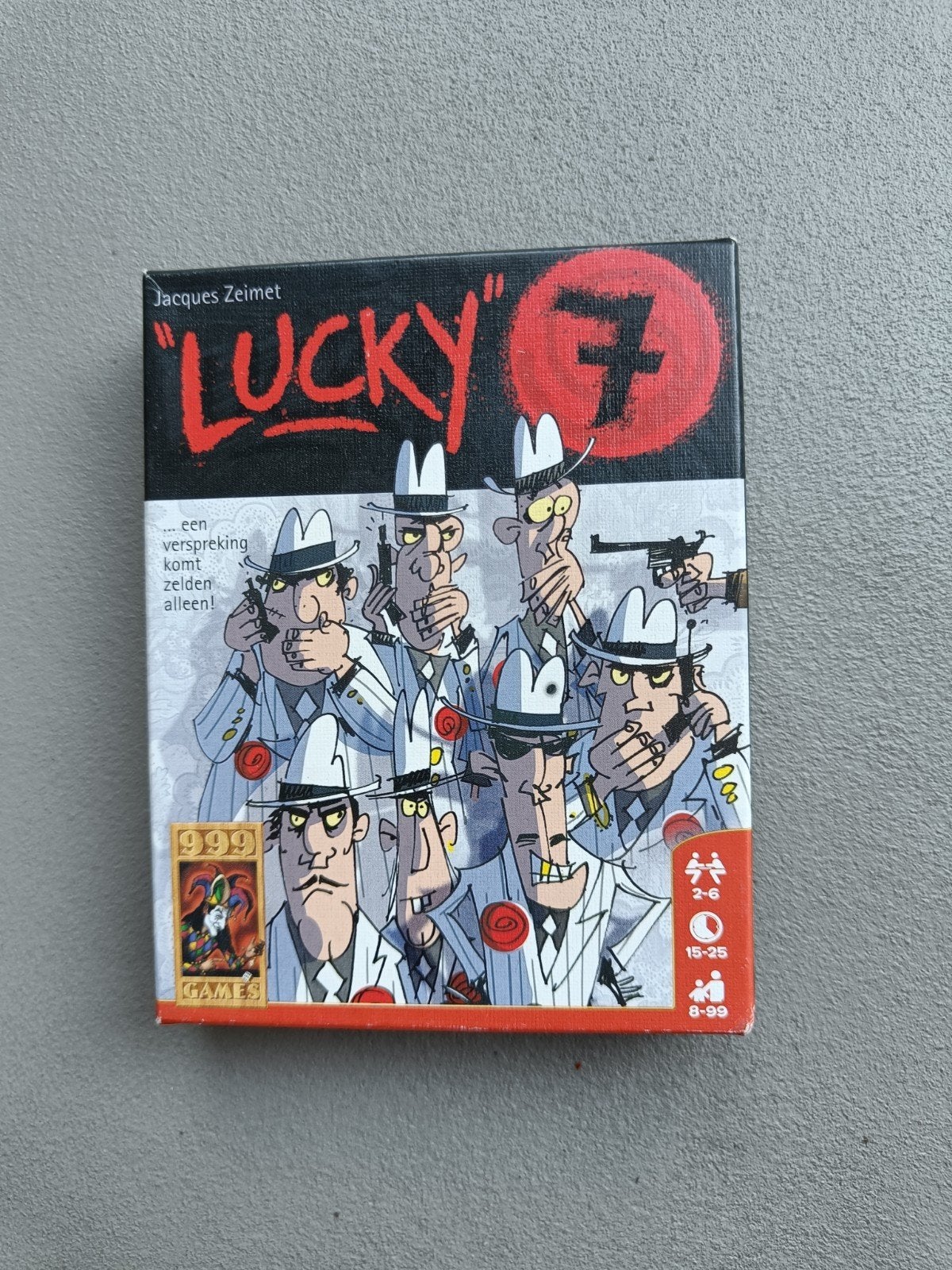 Lucky 7 Kaartspel - Snel en Spannend Gangsterspel, Vijf spelers of meer, Ophalen of Verzenden, Zo goed als nieuw, 999 Games
