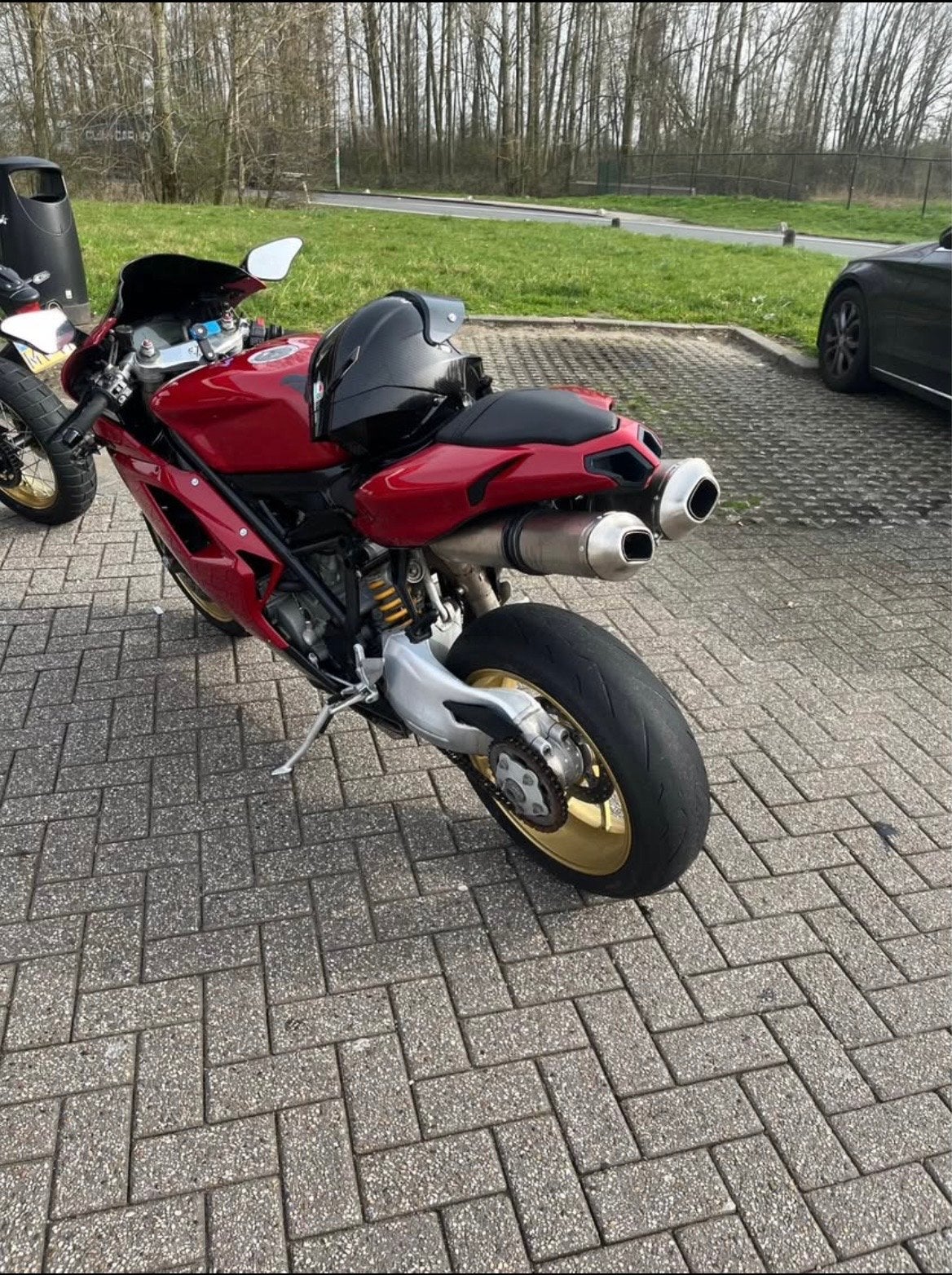 Ducati 848 Berlinetta Rosso inruil boot bespreekbaar, Motoren, 2 cilinders, Motorrijbewijs A, Gebruikt, Super Sport