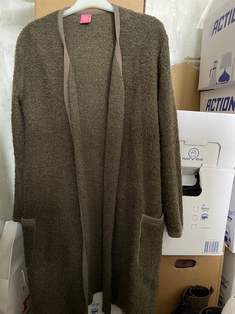 Vest boucle legergroen Kyra & Ko maat L, Kleding | Dames, Maat 38/40 (M), Ophalen of Verzenden, Zo goed als nieuw, Kyra & Ko