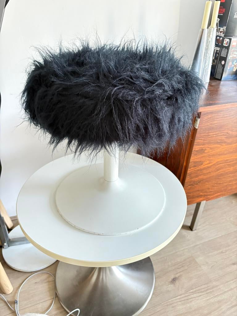 Vintage Tulip Krukje Retro Jaren 70 Fur, Ophalen, Zo goed als nieuw, Hout