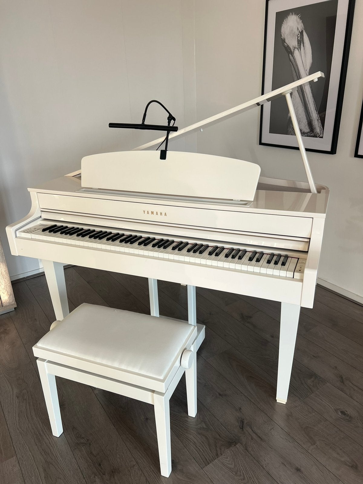 Witte digitale Yamaha Vleugel (baby vleugel)- CLP-565GP, Muziek en Instrumenten, Ophalen, Zo goed als nieuw, Wit, Vleugel