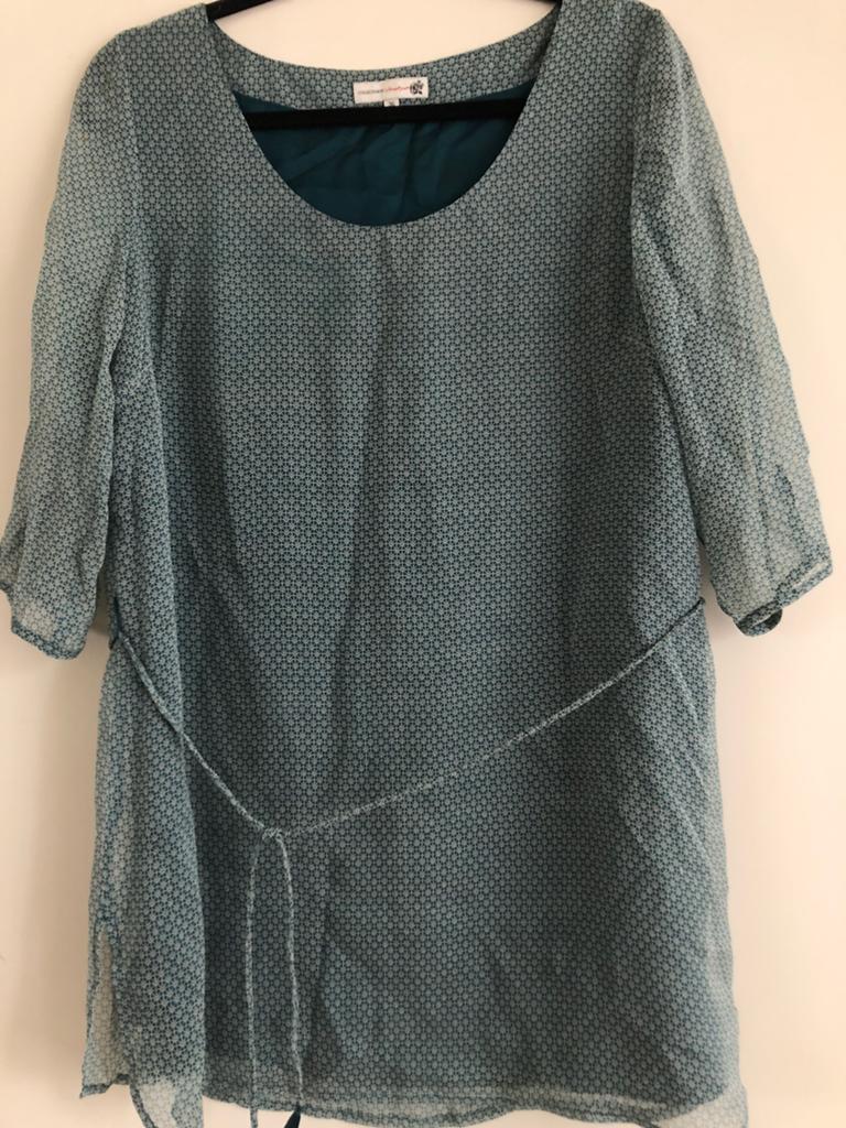 Zijden damestop, Kleding | Dames, Tops, Overige kleuren, Verzenden, Zo goed als nieuw, Lange mouw