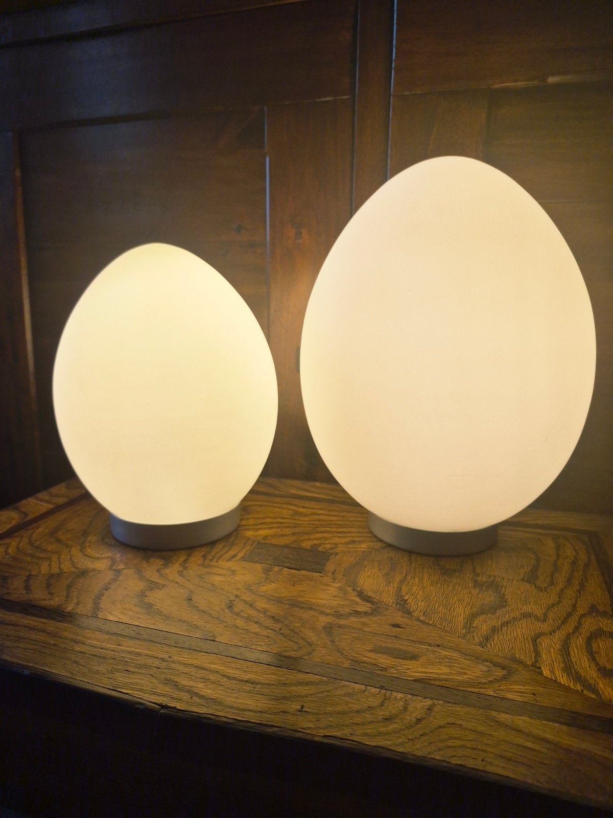 Design Vintage Egg of Eierlampen tafellampen opalineglas, Ophalen of Verzenden