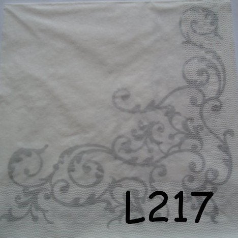 OPRUIMING servetten decoupage - barok zilver L217 – 14x, Verzenden, Nieuw
