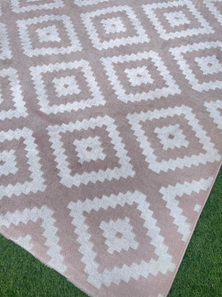 Vloerkleed, 100 tot 150 cm, Beige, Ophalen of Verzenden, Zo goed als nieuw