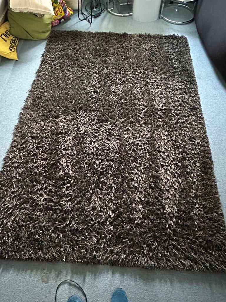Zwart Vloerkleed 170 x 240 cm - Lifestyle Carpets, Ophalen, Gebruikt, Bruin, 150 tot 200 cm