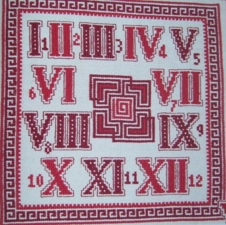 Borduurpatroon    Romeinse cijfers  merklap   nr 8343, Verzenden, Nieuw, Handborduren, Patroon
