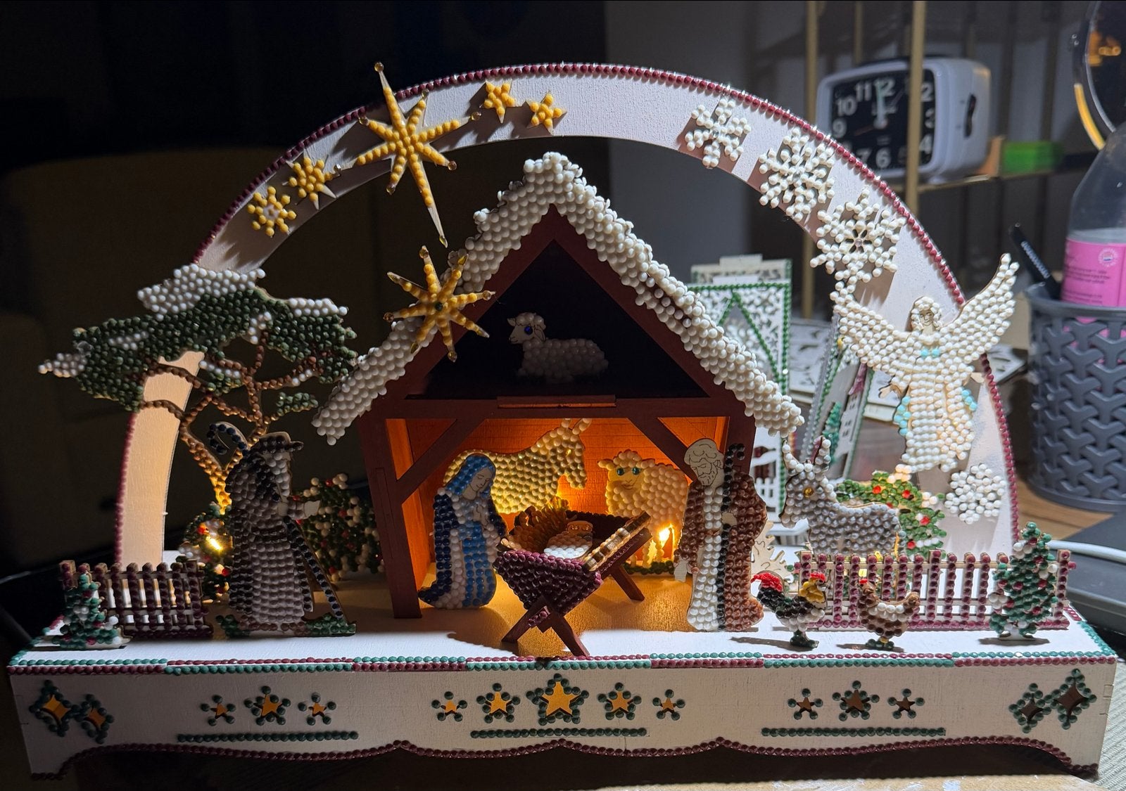 Kerststal met diamond-steentjes., Diversen, Ophalen, Nieuw