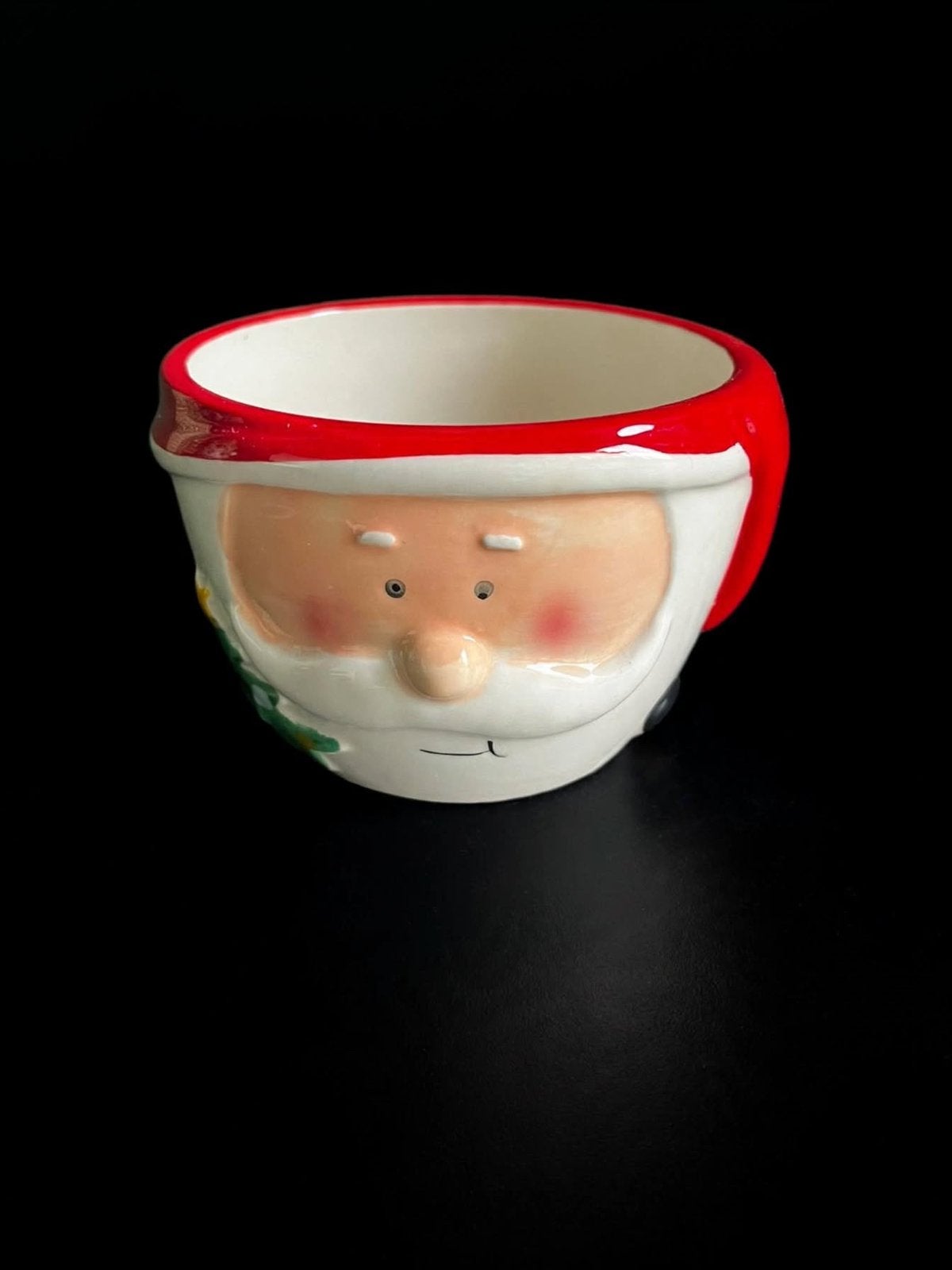 Vintage Kerstman schaaltje/Bloempotje, Ophalen of Verzenden, Zo goed als nieuw