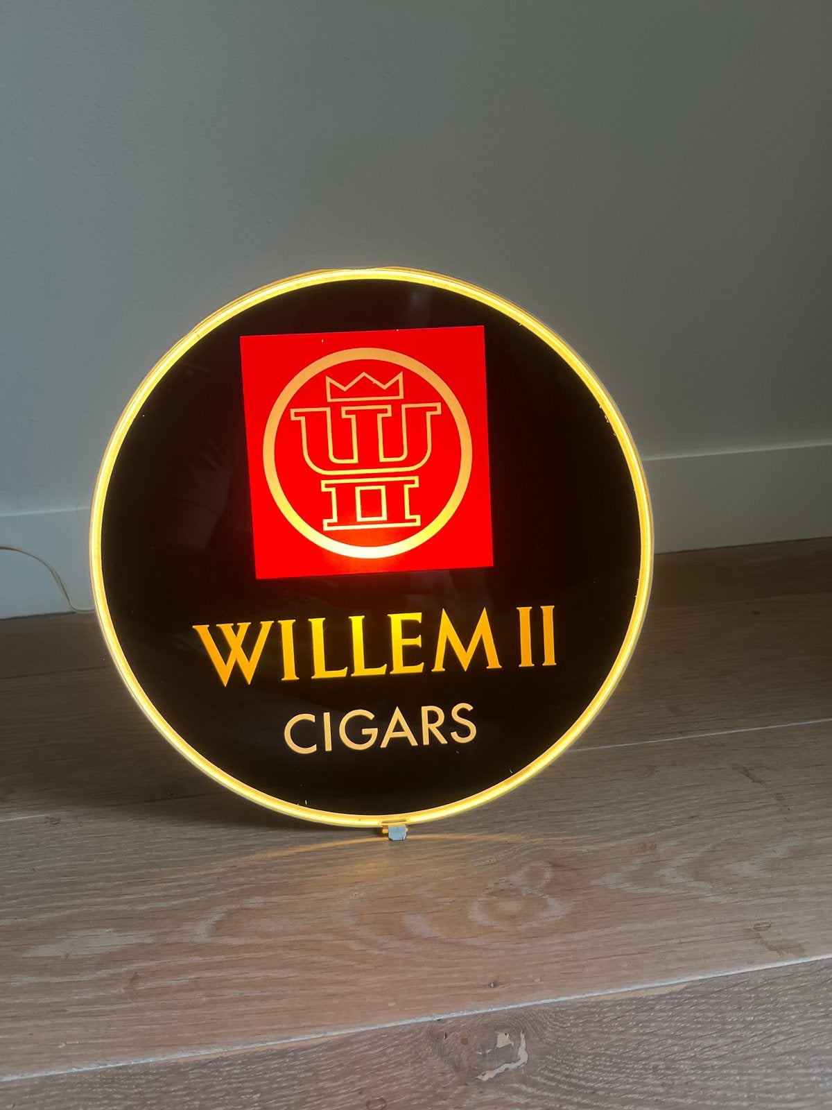 Oude Willem II sigaren lichtbak reclame, Ophalen of Verzenden, Lichtbak of (neon) lamp