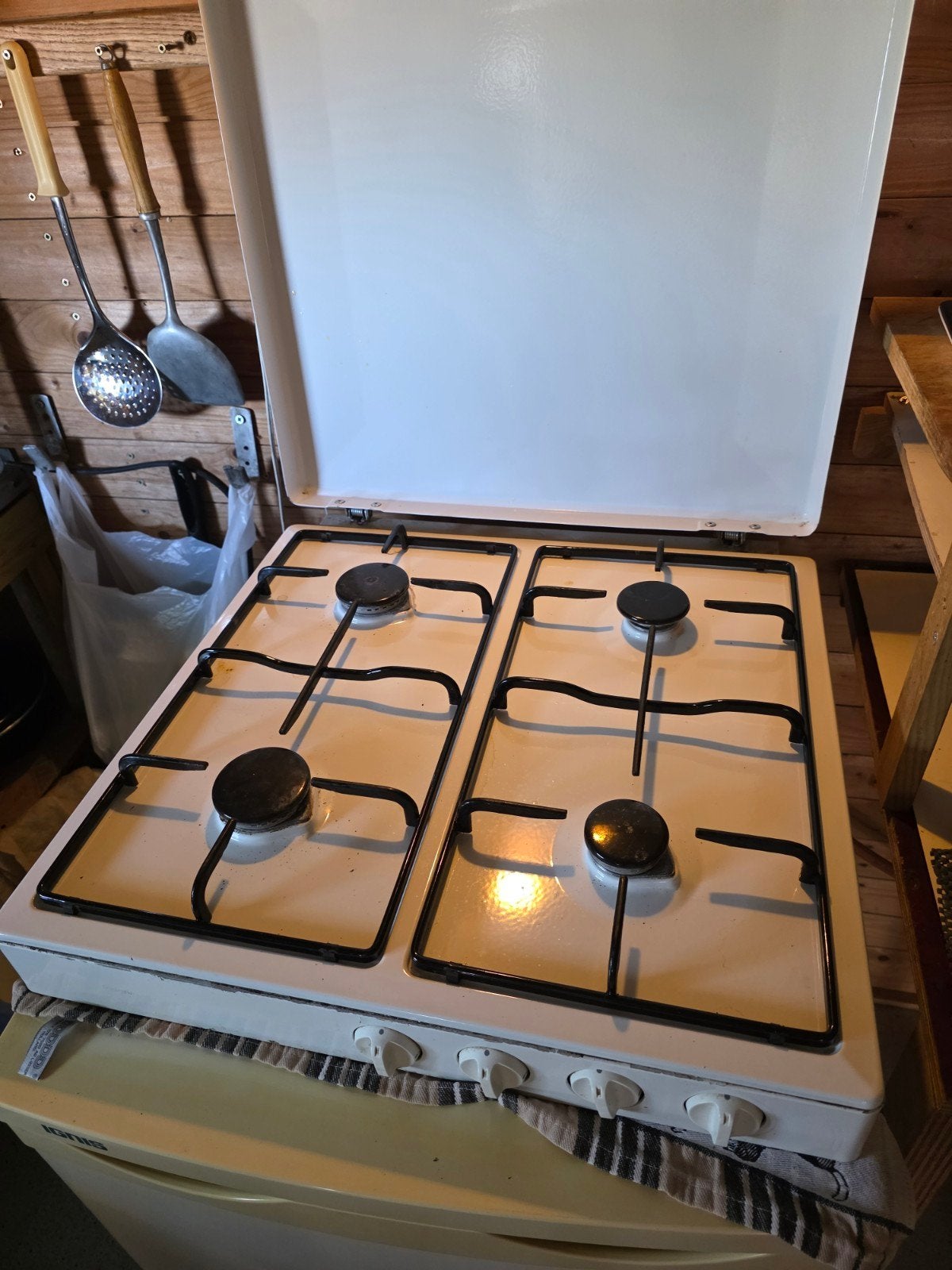 Gasstel, Ophalen, Gebruikt, Minder dan 85 cm, 4 kookzones