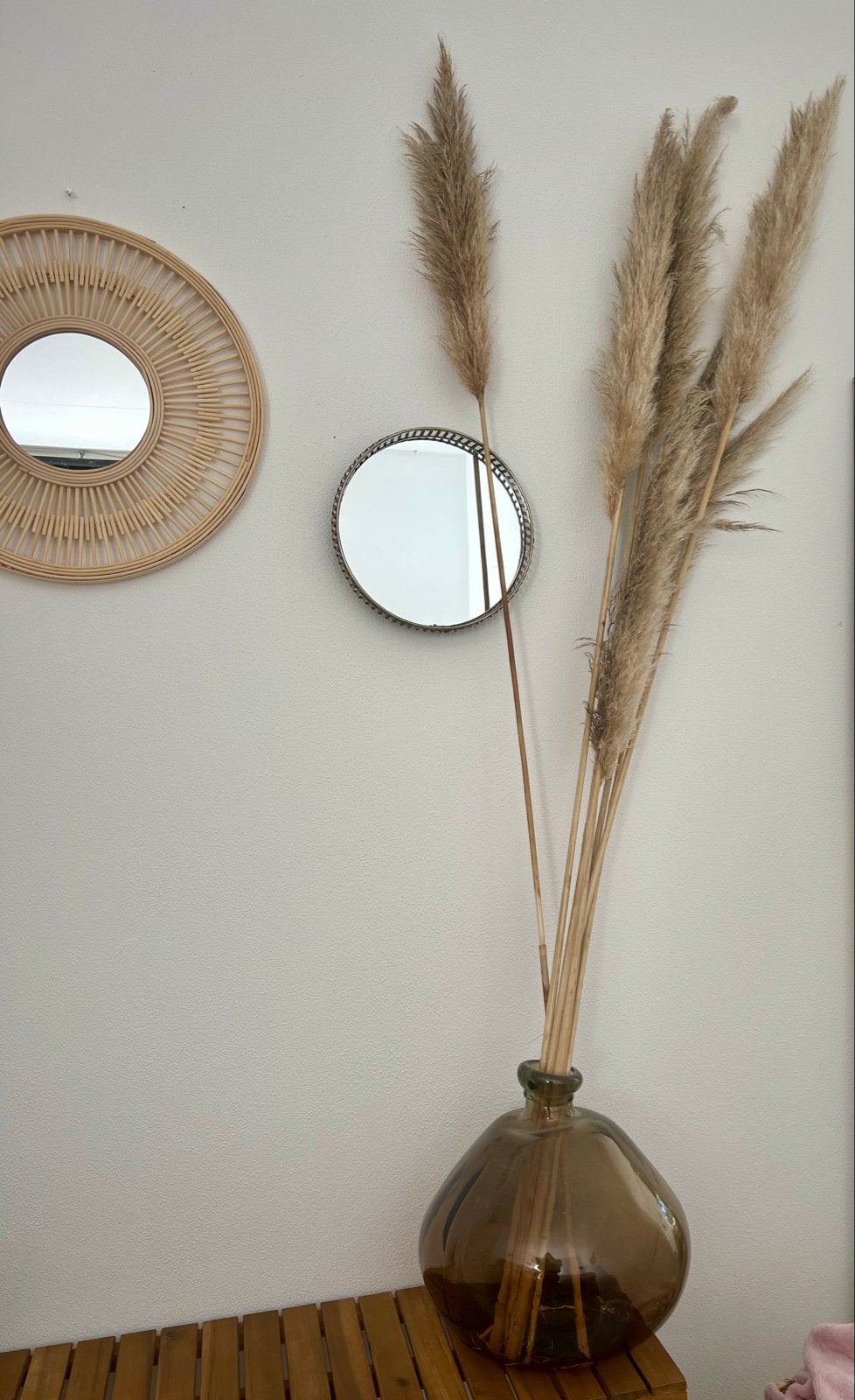 Grote bos pampas pluimen (exclusief vaas), Ophalen, Bruin, Natuurlijk materiaal, Nieuw