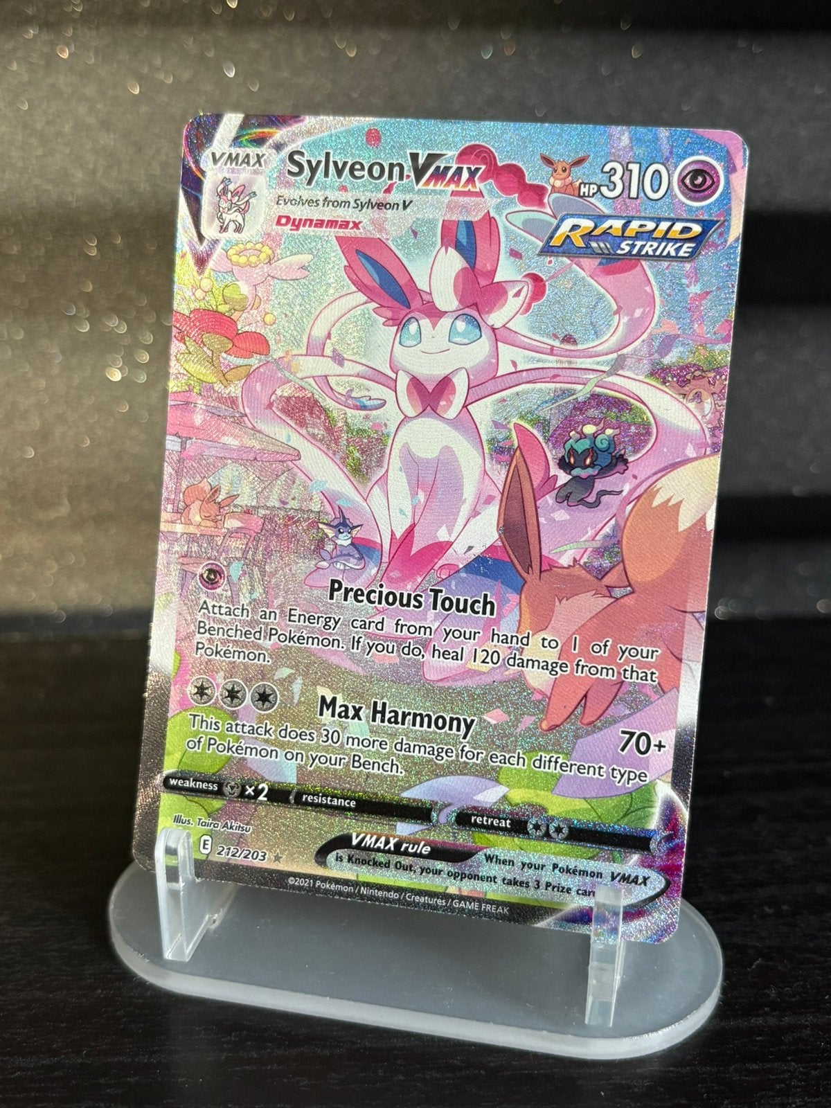 Sylveon VMAX (EVS 212) (GOOD), Ophalen of Verzenden, Zo goed als nieuw
