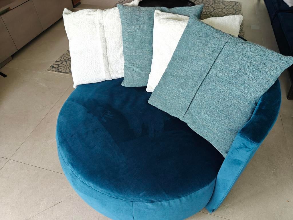 Passe Partout pastille 110cm, Ophalen, Modern, Comfortabel, Blauw, Zo goed als nieuw