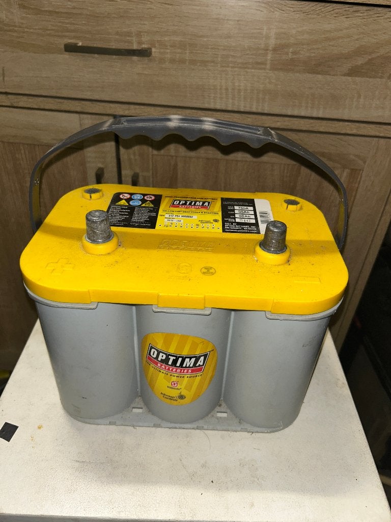 Optima Yellowtop accu 55Ah, Ophalen, Gebruikt
