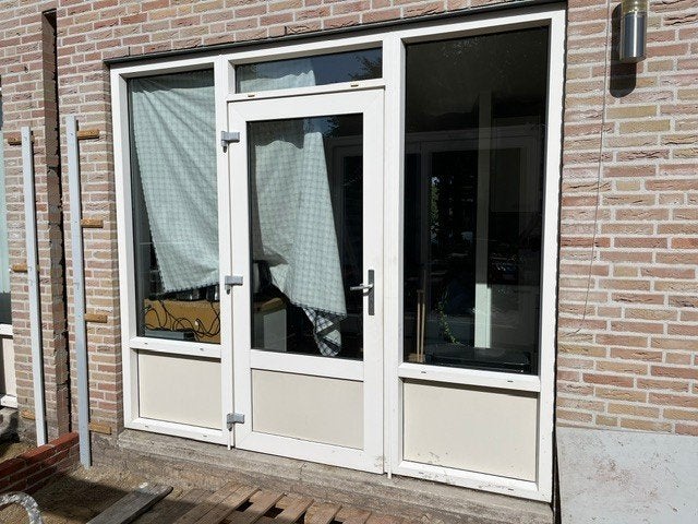 gratis kunststof pui, Ophalen, Kunststof, Gebruikt, Inclusief glas