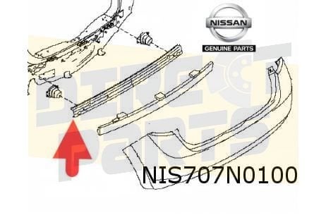 Nissan Note (8/13-5/17) achterbumperbalk (te spuiten) Origin