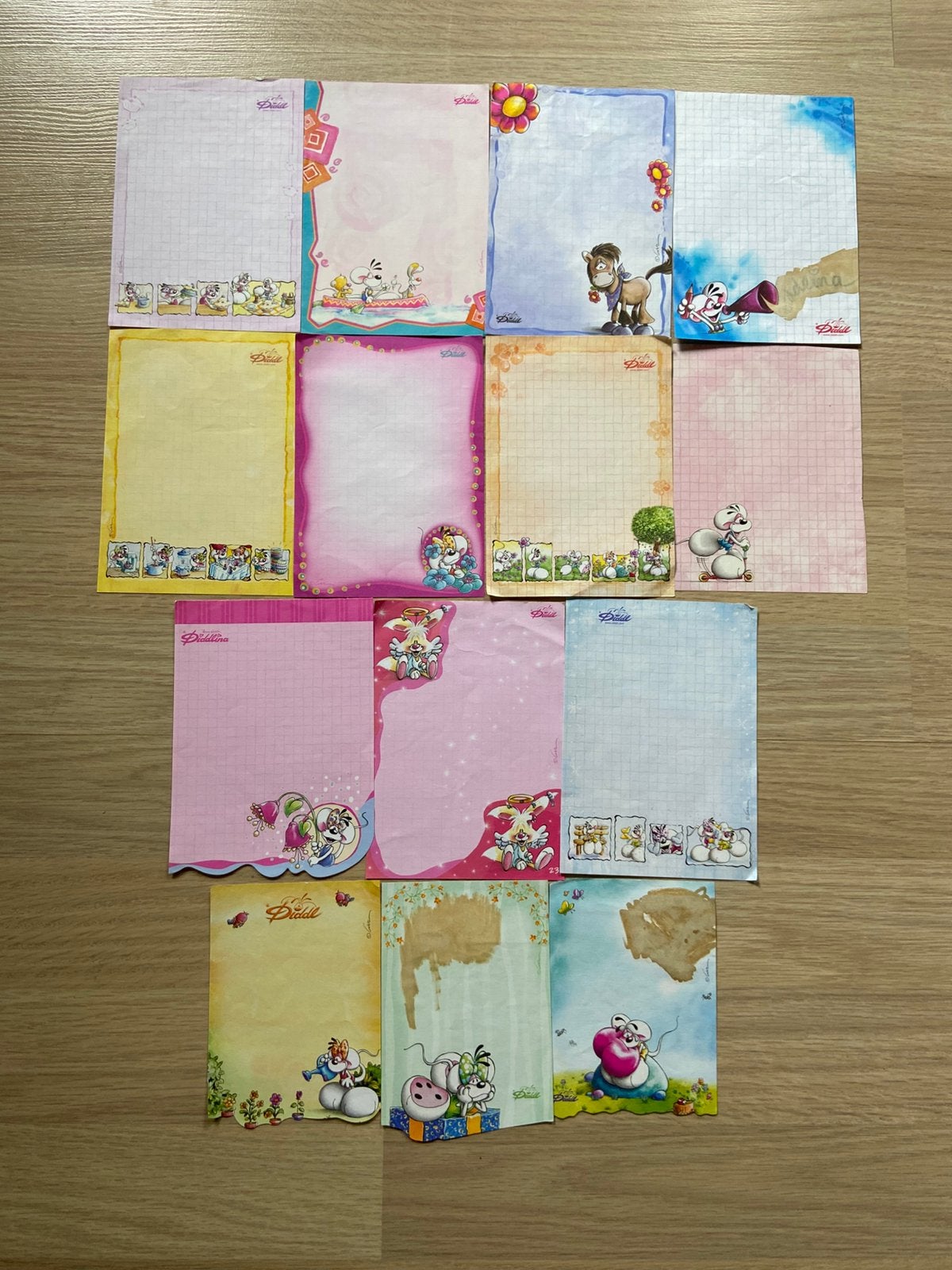 Lot A6 Blaadjes + Reliefblaadjes, Verzamelen, Diddl, Ophalen of Verzenden, Diddl, Gebruikt, Papier, Kaart of Schrift