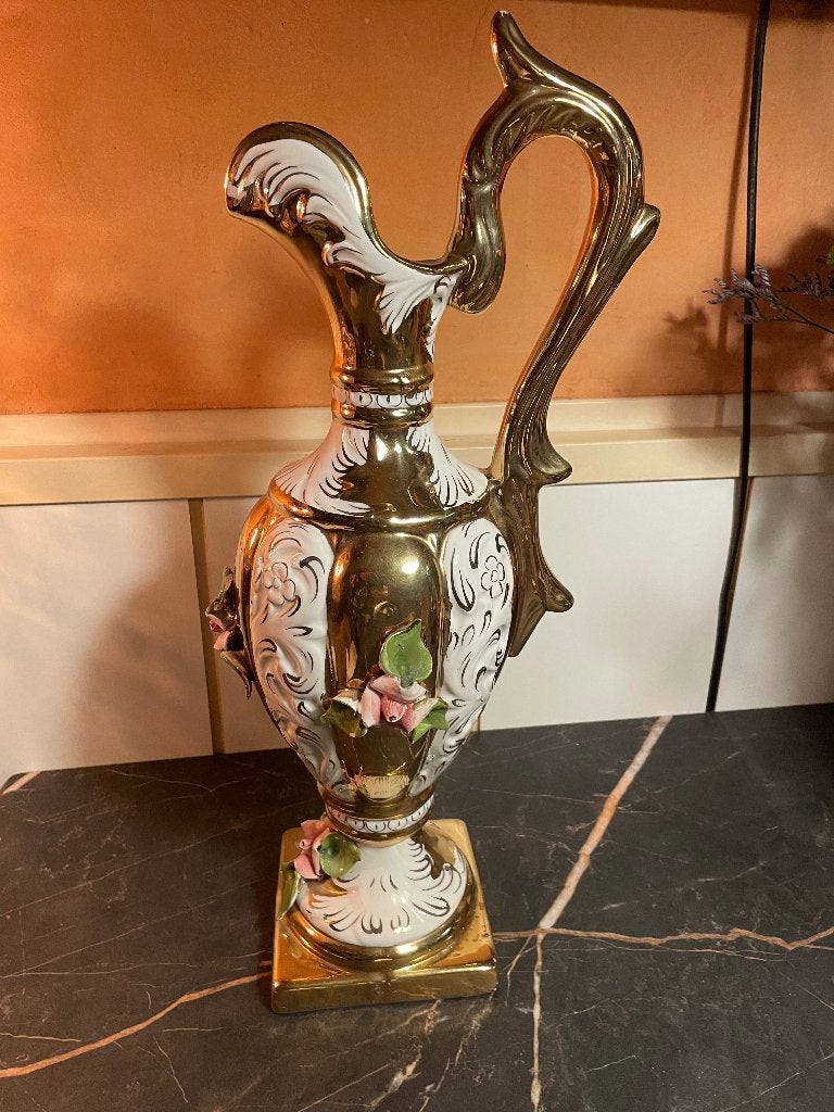 Oud klassiek Italiaanse kruik vaas Benrose Capodimonte stijl, Antiek en Kunst, Ophalen